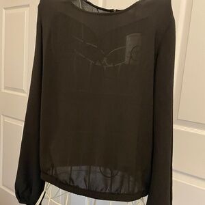 Black sheer blouse